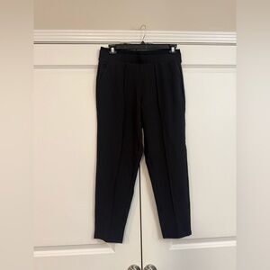 Athleta Black Pull On Venice Pintuck Pants Sz M Medium Tapered